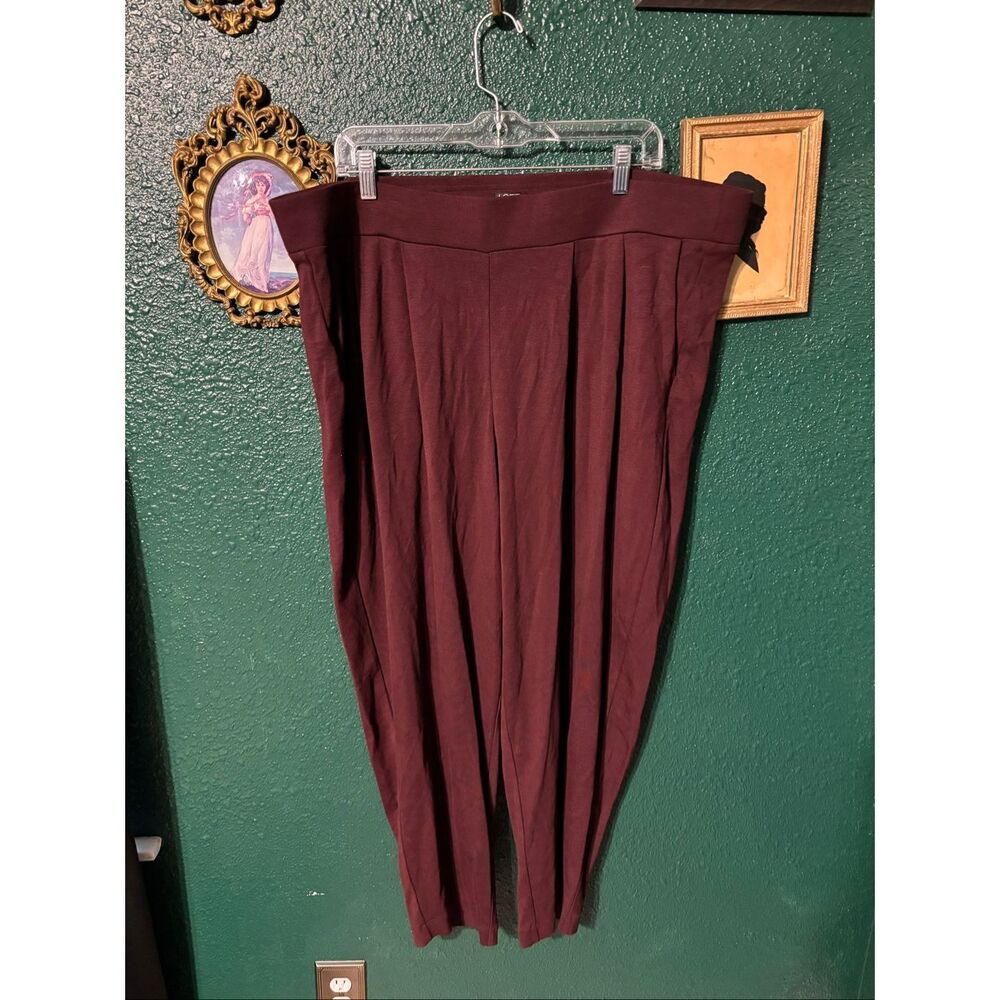 Loft Plus Maroon Pull On Soft Pants NWT Sz 20